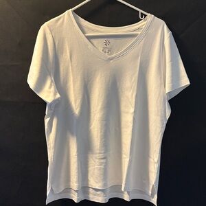 White V-Neck Women's Top